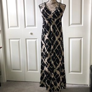 INC black patterned maxi dress